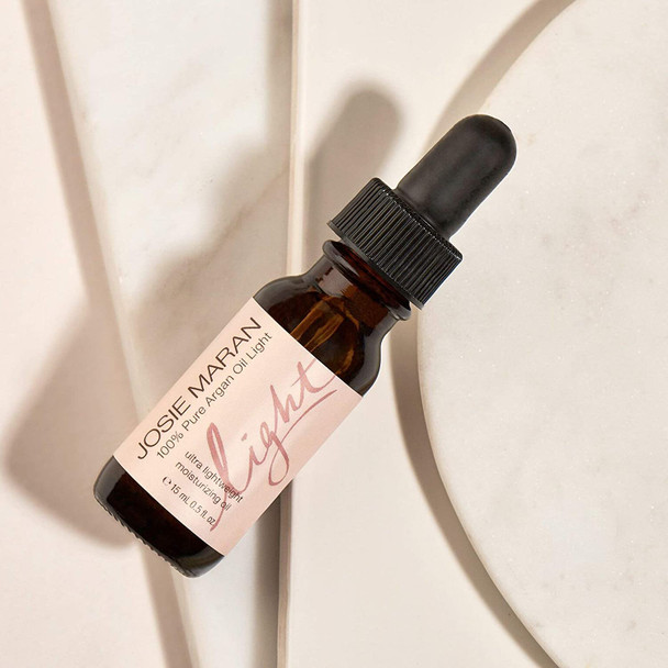 Josie Maran 100% Pure Argan Oil Light - Organic and Natural Oil that Nourishes, Conditions, and Heals (Travel .5oz/15ml)