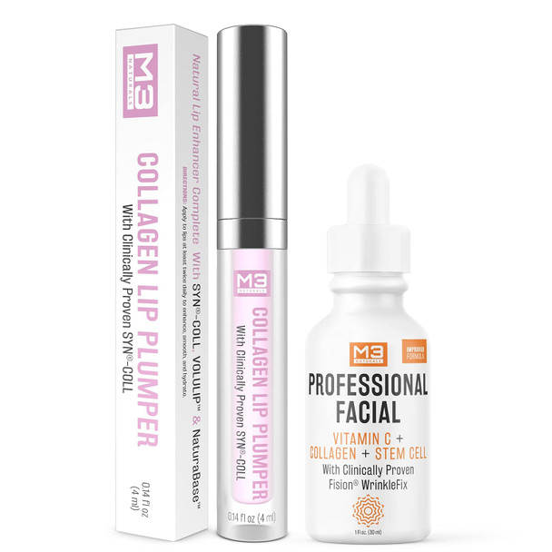 M3 Naturals Lip Plumper with Professional Facial Bundle