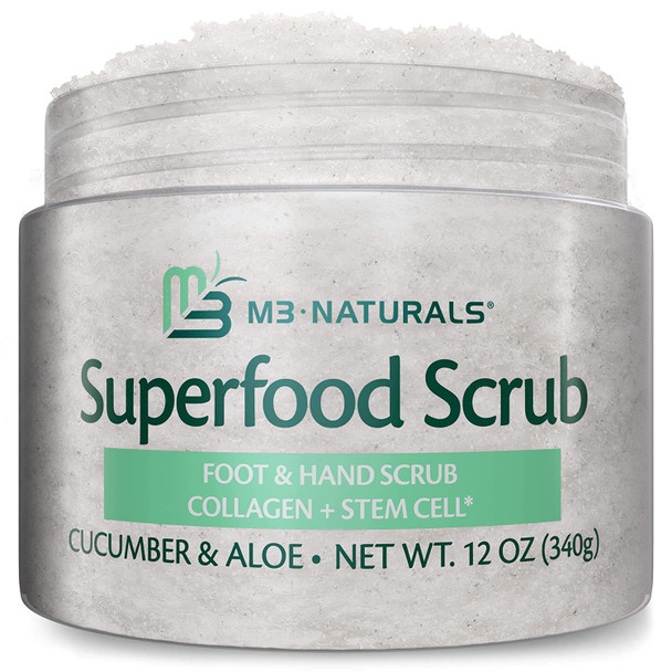M3 Naturals Superfood Body Scrub with Body Brush Bundle