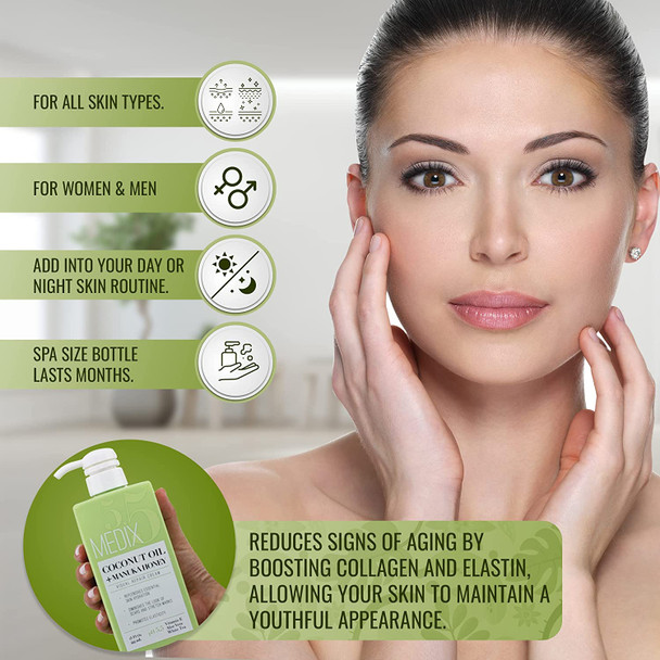 Medix 5.5 Argan Cream + Coconut Cream Moisturizer Face & Body Lotion Skin Care Set. Medix 5.5 Argan Lotion Reduces Look Of Wrinkles & Firms Sagging Skin. Coconut Cream Moisturizes Damaged, Dry Skin