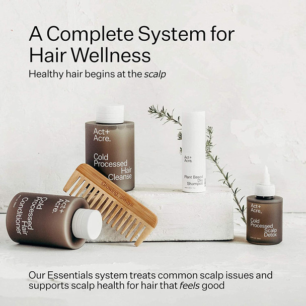 Act+Acre Restorative Hair Mask Hair Treatment Mask with Castor Oil (4.5 fl oz) and Plant Based Dry Shampoo | Natural and Unscented Powder Spray with Fulvic Acid