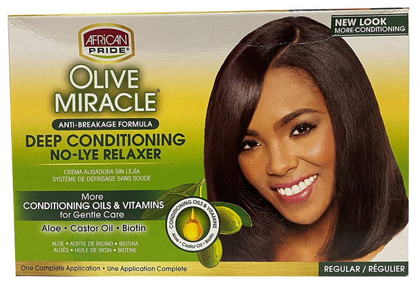 African Pride - African Pride Olive Miracle Conditioning Anti-Breakage No Lye Relaxer Regular CASE OF 12