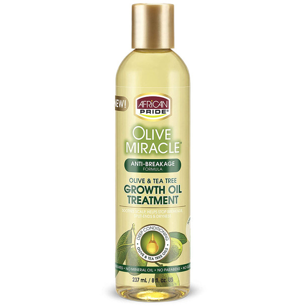 African Pride Olive Miracle Anti-Breakage Maximum Strengthening Growth Oil 237 ml/8 fl.oz by AFRICAN PRIDE