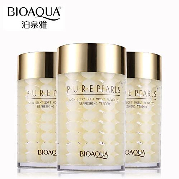 BIOAQUA Face Cream Pure Silk Pearl Essence Hyaluronic Acid Flawless Hydro-Lipid Balance Rejuvenation Moisturizing Refreshing 60g