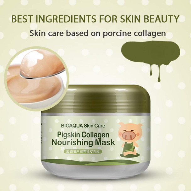 BIOAQUA Pigskin Bubble Clay Piggy Mask Clear Rejuvenation Skin Deep Plant Extracts Cleanse Nourishment Abundant Foam