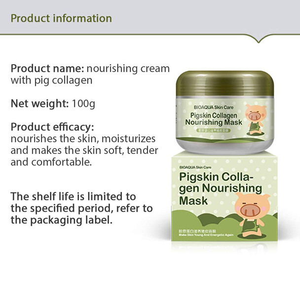 BIOAQUA Pigskin Bubble Clay Piggy Mask Clear Rejuvenation Skin Deep Plant Extracts Cleanse Nourishment Abundant Foam