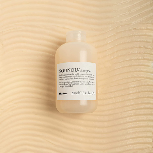 Davines NOUNOU Shampoo, Hydrating Deep Shampoo for Bleached, Permed, Relaxed, Damaged Hair Or Very Dry Hair, Replenishes Chemically Processed Hair