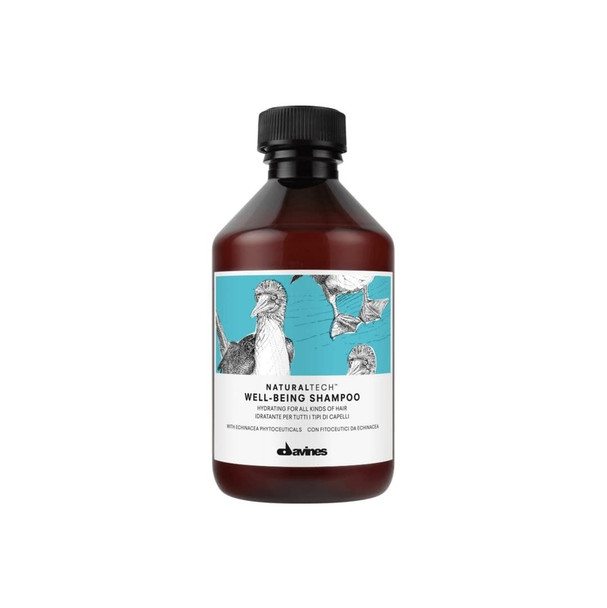 Davines Naturaltech WELLBEING Shampoo, Light And Gentle Cleansing To Moisturize, Protect and Enrich Without Changing Hair's Structure, 8.45 fl. oz.