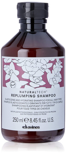 Davines Naturaltech REPLUMPING Shampoo, Gentle Cleasning To Add Hydration, Elasticity And Protection, Add Fullness, 8.45 fl. oz.