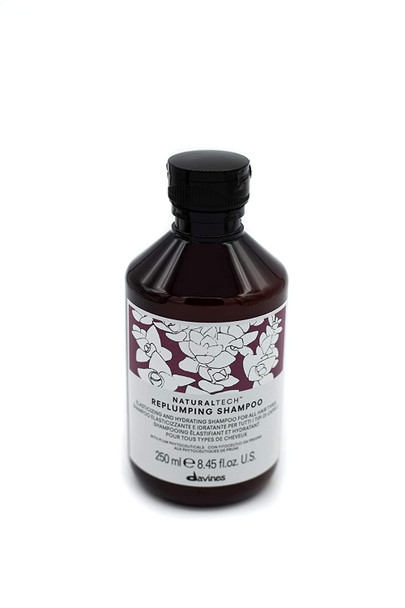 Davines Naturaltech REPLUMPING Shampoo, Gentle Cleasning To Add Hydration, Elasticity And Protection, Add Fullness, 8.45 fl. oz.