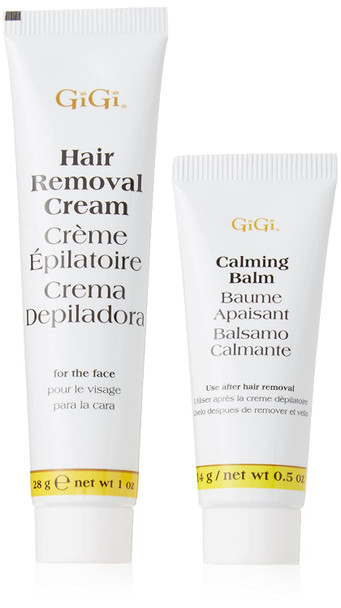 Gigi Hair Removal Cream For Face With Calming Balm (2 Pack)