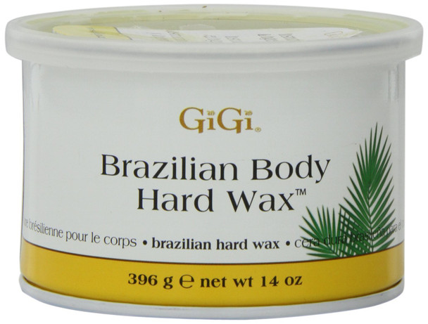 Gigi Tin Brazilian Body Hard Wax 14 Ounce (414ml) (3 Pack)
