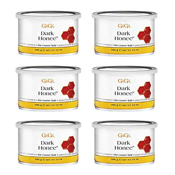 Gigi Tin Honee Dark Wax 14 Oz. "6 Pk"