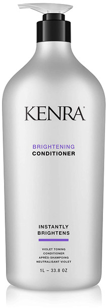 Kenra Brightening Conditioner | Eliminates Brassy Tones | Purple/Violet Conditioner for Blondes, Grays, Brunettes & all Hair Types| 33.8 fl. Oz