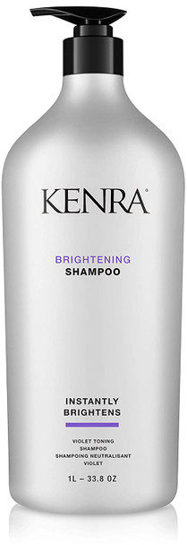 Kenra Brightening Shampoo | Eliminates Brassy Tones | Purple/Violet Shampoo for Blondes, Grays, Brunettes & all Hair Types| 33.8 fl. Oz