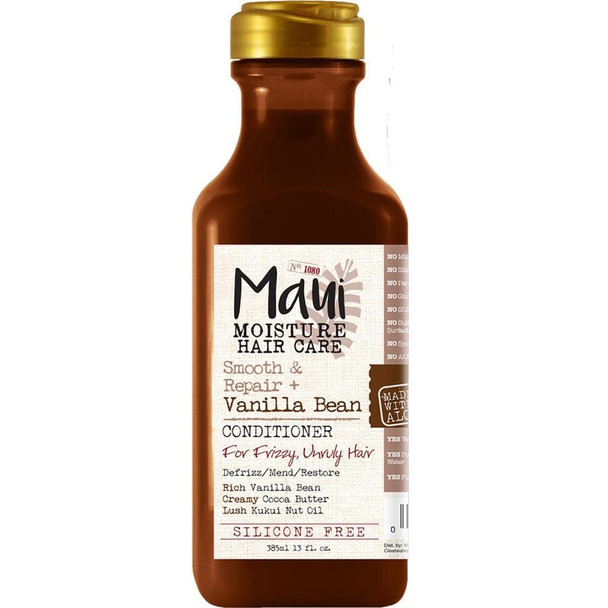 Maui Moisture Conditioner Vanilla Bean 13 Ounce (Repair) (385ml) (2 Pack)