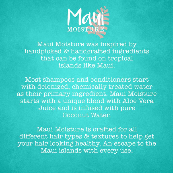 Maui Moisture Smooth & Repair Vanilla Bean Anti-Frizz Hair Butter Treatment, Coconut, 12 Ounce