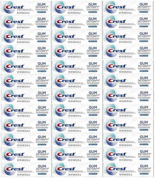 Crest Gum Detoxify Toothpaste, Deep Clean, Travel Size, 0.85 oz (24g) - Case of 36