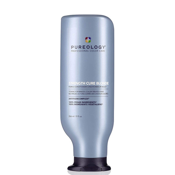 Pureology Strength Cure Blonde Purple Conditioner | For Blonde & Lightened Color-Treated Hair | Strengthens Hair & Fights Brass | Sulfate-Free | Vegan