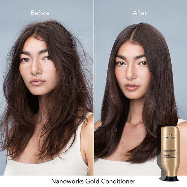 Pureology Nanoworks Gold Conditioner | For Very Dry, Color-Treated Hair | Restores & Strengthens Hair | Sulfate-Free | Vegan