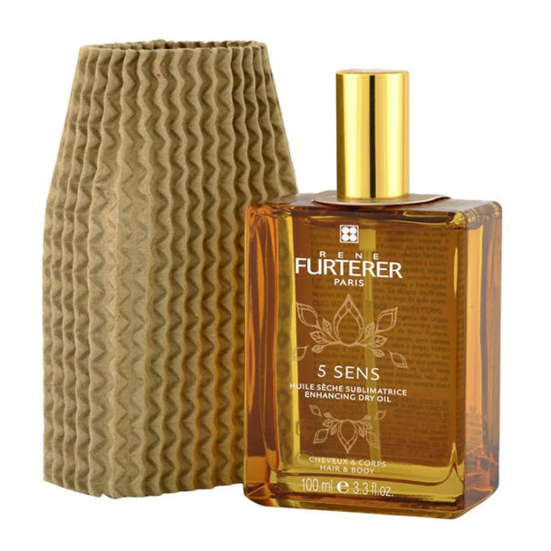 Rene Furterer 5 SENS Enhancing Dry Oil, Multi-Purpose Hair & Skin, Jojoba Oil, Spray, 3.3 oz.