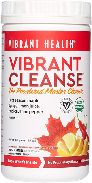 Vibrant Health, Vibrant Cleanse, Organic Master Cleanse Powder, 24 Servings