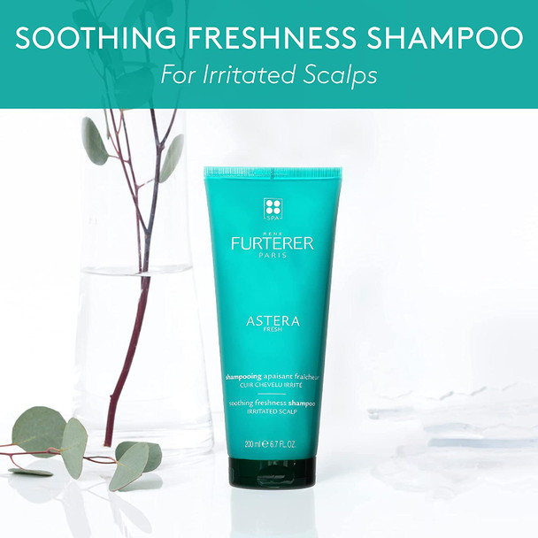 Rene Furterer ASTERA FRESH Soothing Freshness Shampoo, Irritated & Itchy Scalp, Peppermint, Eucalyptus