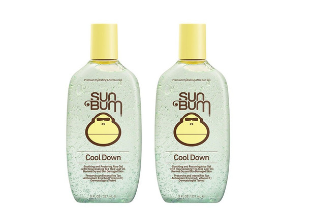 Sun Bum Cool Down pwvLv Hydrating After Sun, 8 oz - After Sun Gel (2 Pack)