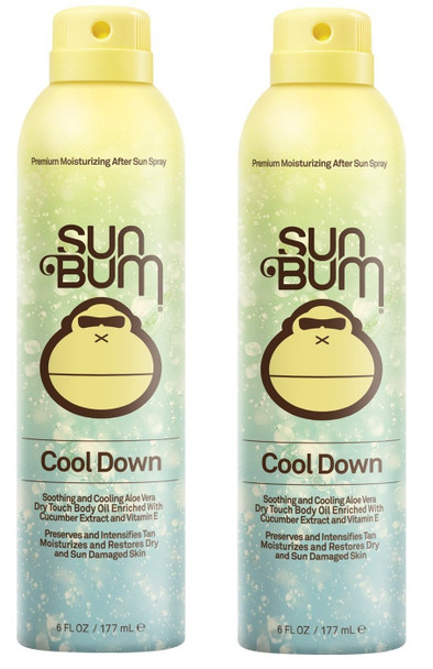 Sun Bum Cool Down Hydrating After Sun Spray CNkqNd, 6oz Bottle, Hypoallergenic, Aloe, Cocoa Butter, 2 Pack