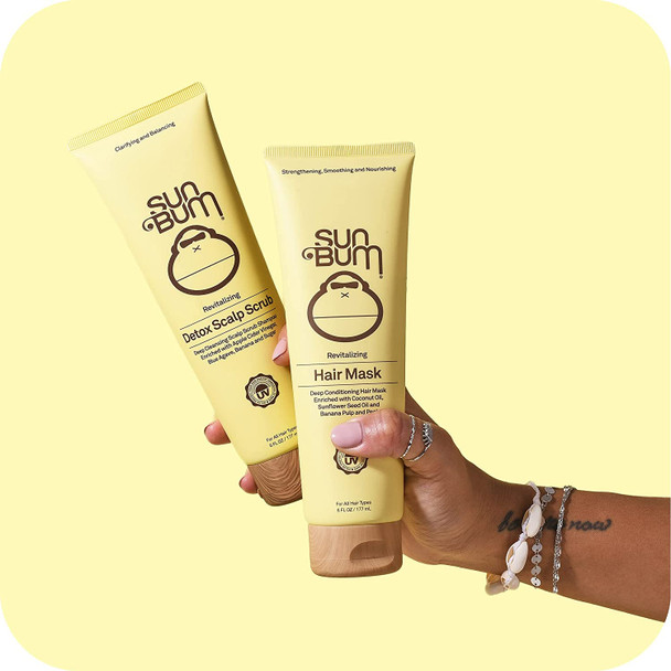 Sun Bum Revitalizing Deep Conditioning Hair Mask | Vegan and Cruelty Free Moisturizing and Restoring Hair Treatment for Damaged Hair | 6 oz