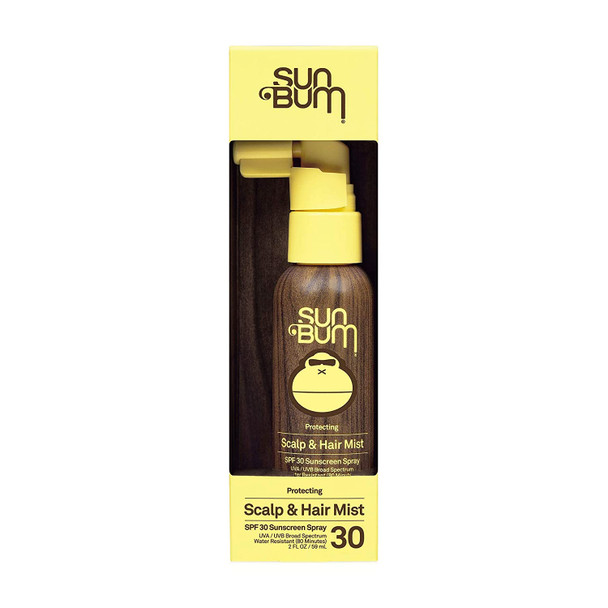 Sun Bum Original SPF 30 Sunscreen Scalp and Hair Mist I Vegan and Reef Friendly (Octinoxate Oxybenzone Free) I Broad Spectrum UVA/UVB Sunscreen Spray with Vitamin E I 2 OZ