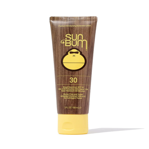 Sun Bum Original SPF 30 Sunscreen Lotion | Vegan and Reef Friendly (Octinoxate & Oxybenzone Free) Broad Spectrum Moisturizing UVA/UVB Sunscreen with Vitamin E | 3 oz