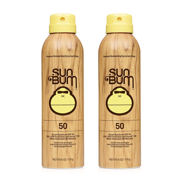 Sun Bum Sun Bum Original Spf 50 Sunscreen Spray Vegan and Reef Friendly (octinoxate & Oxybenzone Free) Broad Spectrum Moisturizing Uva/uvb Sunscreen With Vitamin E 2 Pack