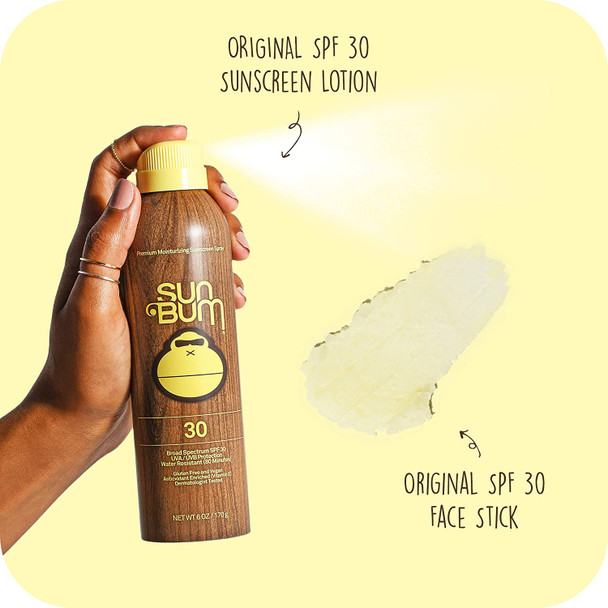 Sun Bum Sun Bum Original Spf 30 Sunscreen Spray and Face Stick vegan and Reef Friendly (octinoxate & Oxybenzone Free) Broad Spectrum Moisturizing Uva/uvb Sunscreen With Vitamin E