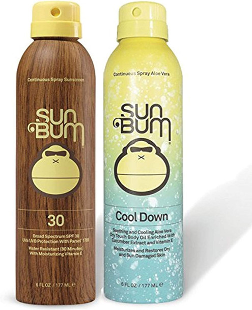 Sun Bum Sunscreen Spray SPF 30 and Aloe Vera Spray