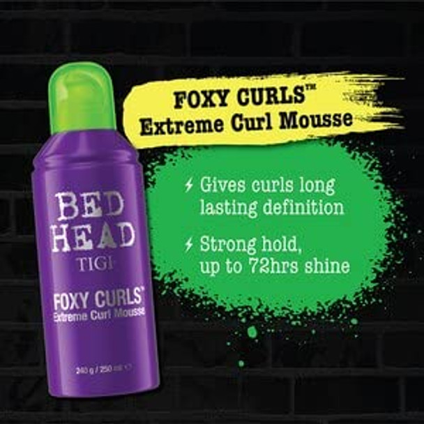 Tigi Bed Head Foxy Curls Extreme Curl Mousse, VIOLET 8.45 Ounce