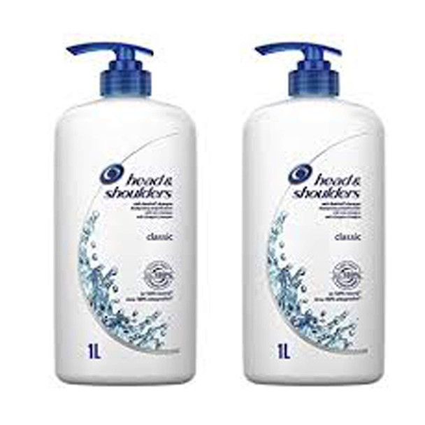 Head & Shoulders 2 in 1 classic clean Anti Dandruff Shampoo + Conditioner 2x1000ml pack.