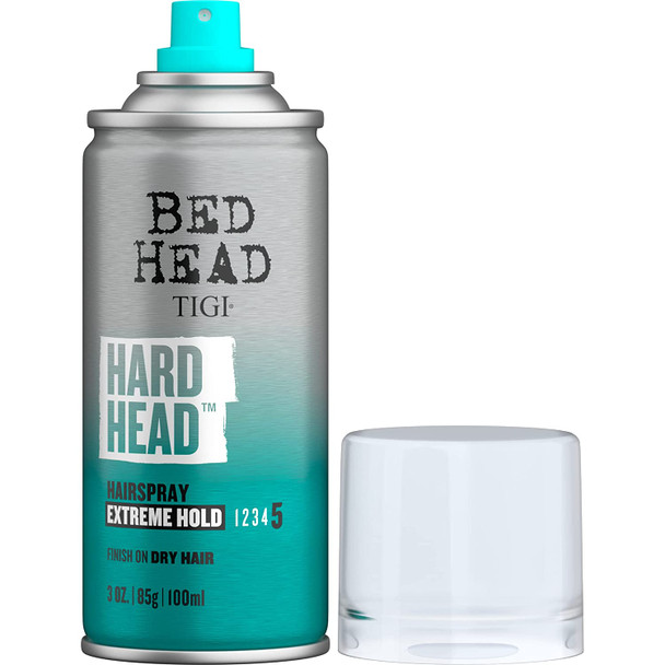 Bed Head by TIGI Hard HeadTM Hairspray for Extra Strong Hold Travel Size 3 oz (Pack of 4)