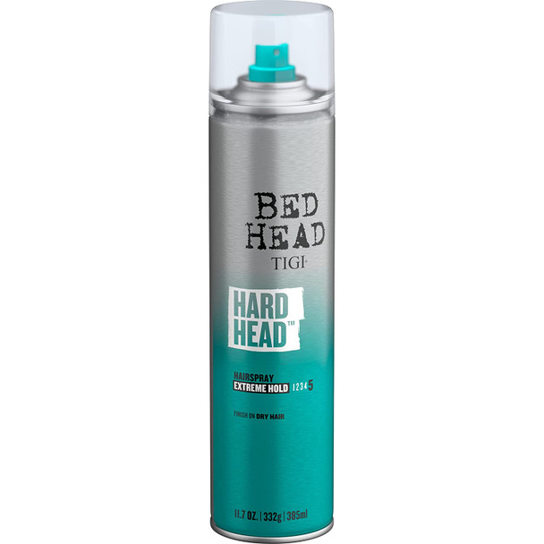 Bed Head by TIGI Hard HeadTM Hairspray for Extra Strong Hold 11.7 oz (Pack of 4)