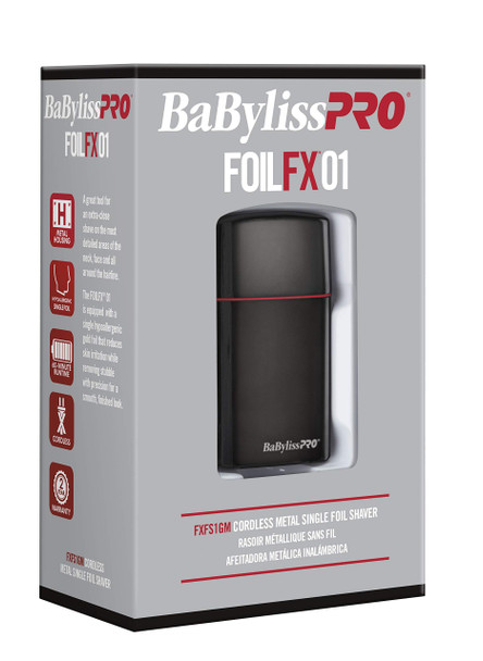 BaBylissPRO Barberology Cordless Metal Single Foil Shaver and Replacement Foil (Sold Separately)