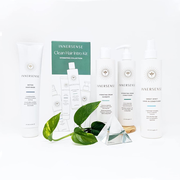 Innersense Organic Beauty - Natural Clean Hair Intro Kit | Non-Toxic, Cruelty-Free, Sustainable Haircare (Hydrating Collection)