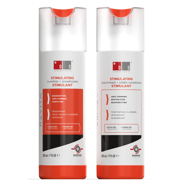 Revita Shampoo and Conditioner for Thinning Hair by DS Laboratories - Volumizing and Thickening for Men and Women, Supports Hair Growth, Hair Strengthening, Sulfate Free, DHT Blocker (7 fl oz)