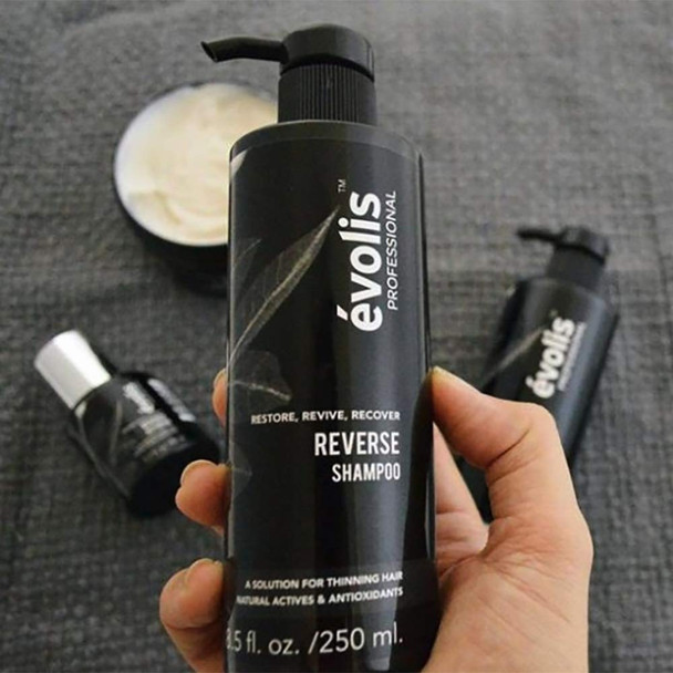 Evolis REVERSE Shampoo - Hair Growth Shampoo - Keratin Shampoo Sulfate Free - Natural Hair Growth Shampoo with Keratin and Wheat Protein - Hair Growth Treatment (8.5 fl oz)