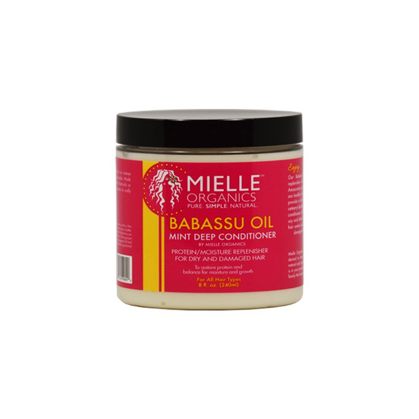 Mielle Organics Haircare Set ( Babassu Conditioning Shampoo 8 oz , Babassu Oil And Mint Deep Conditioner 8 oz )