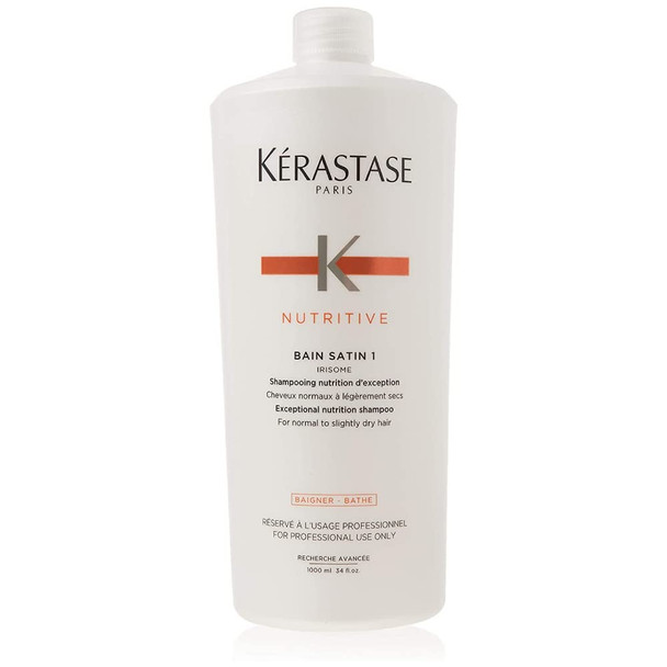 Kerastase Nutritive Bain Satin 1 Complete Nutrition Shampoo For Normal to Slightly Sensitised Hair, 34 Ounce