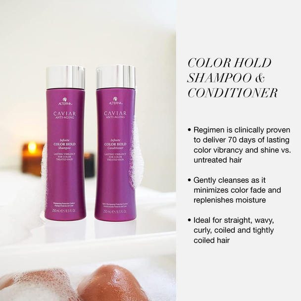 Alterna Caviar AntiAging Infinite Color Hold Shampoo Conditioner Color Protect Serum Complete Regimen Set  For Color Treated Hair  Minimizes Color Fade  Sulfate Free