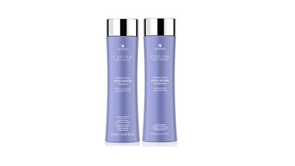 Alterna Caviar AntiAging Restructuring Bond Repair Shampoo and Conditioner Standard Set 8.5oz each  Rebuilds  Strengthens Damaged Hair  Sulfate Free