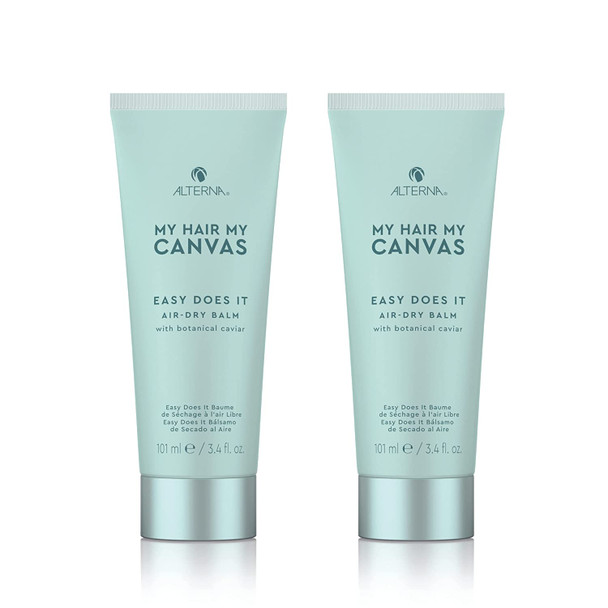 Alterna My Hair My Canvas Easy Does It Air Dry Balm 3.4 Fl Oz  Vegan  Lightweight Frizz Control Helps Enhance Natural Styles  Sulfate Free 2Pack