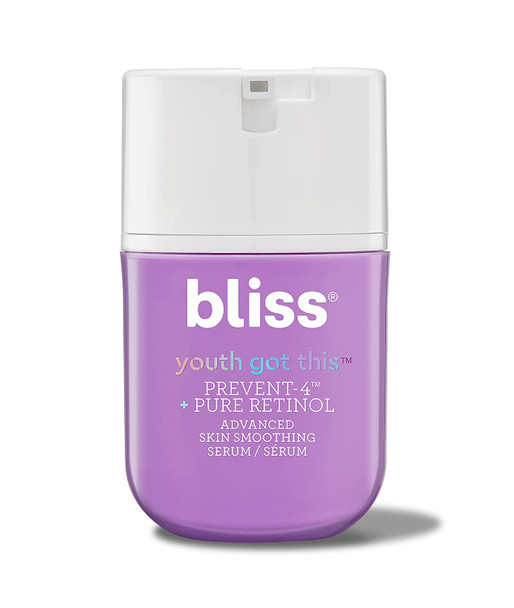 Bliss Youth Got This Prevent4  Pure Retinol Advanced Skin Smoothing Serum  Clinically Proven Formula  Clean  FragranceFree  CrueltyFree  Paraben Free  Vegan  0.67 oz