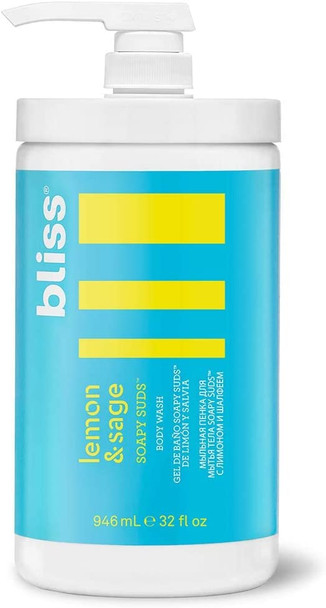 Bliss Lemon  Sage Soapy Suds Body Wash  Gentle  Hydrating for Supremely Soft Skin  Paraben Free Cruelty Free 32 Oz